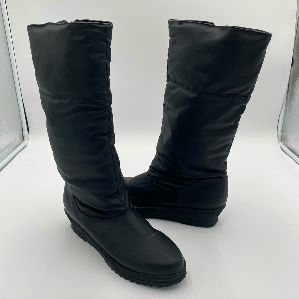 Naturalizer Knee High Tall Puffer Eskimo Winter Snow Boots Shoes Black‎ Size 7.5